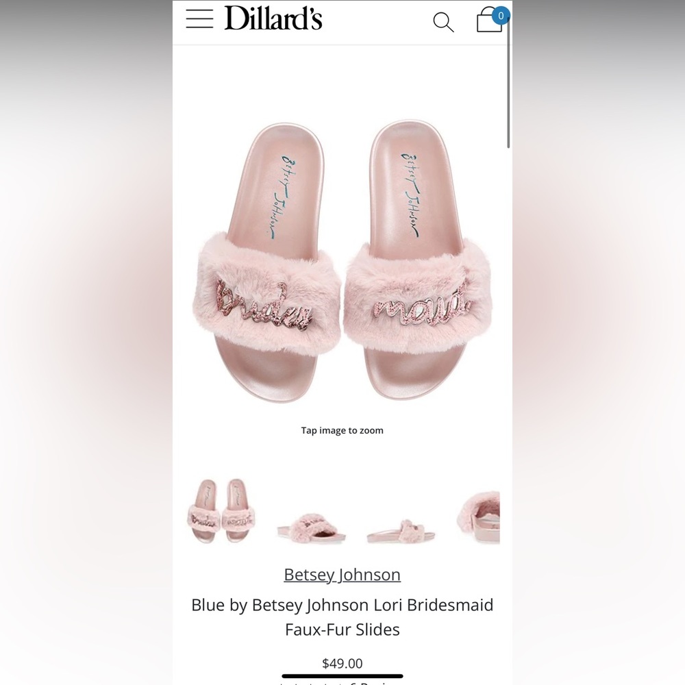 Blue by Betsey Johnson - Lori Bridesmaid Faux-Fur Slides